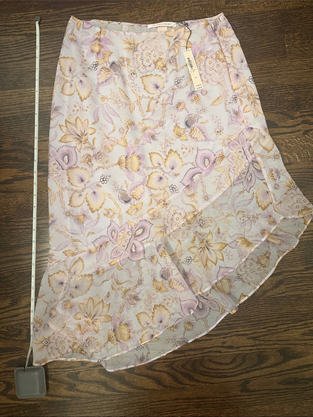 Victoria's Secret Pink & Gold Floral High-Low Skirt